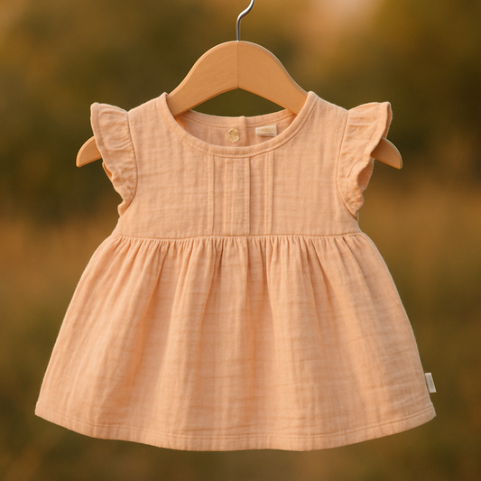 Peach Breeze – Summer Flutter Dress