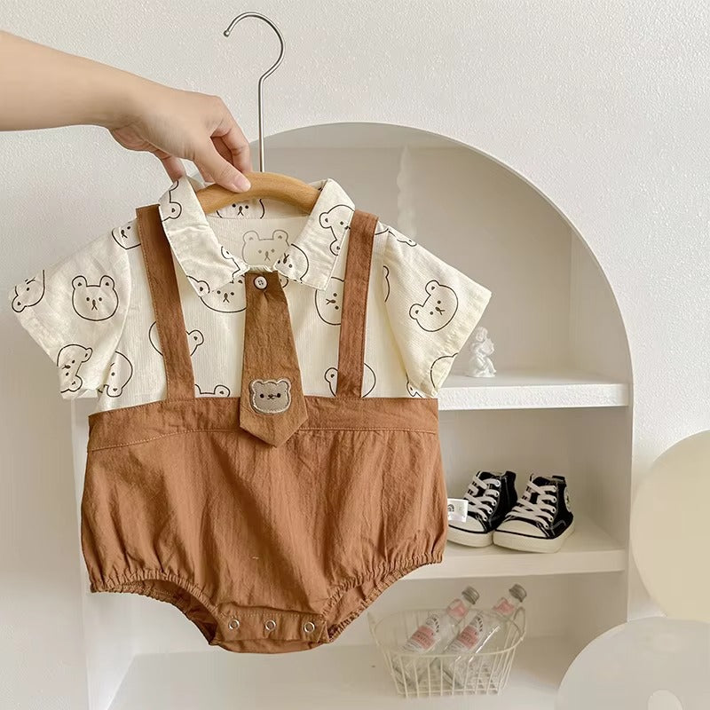 Bear Hugs Suspender Romper