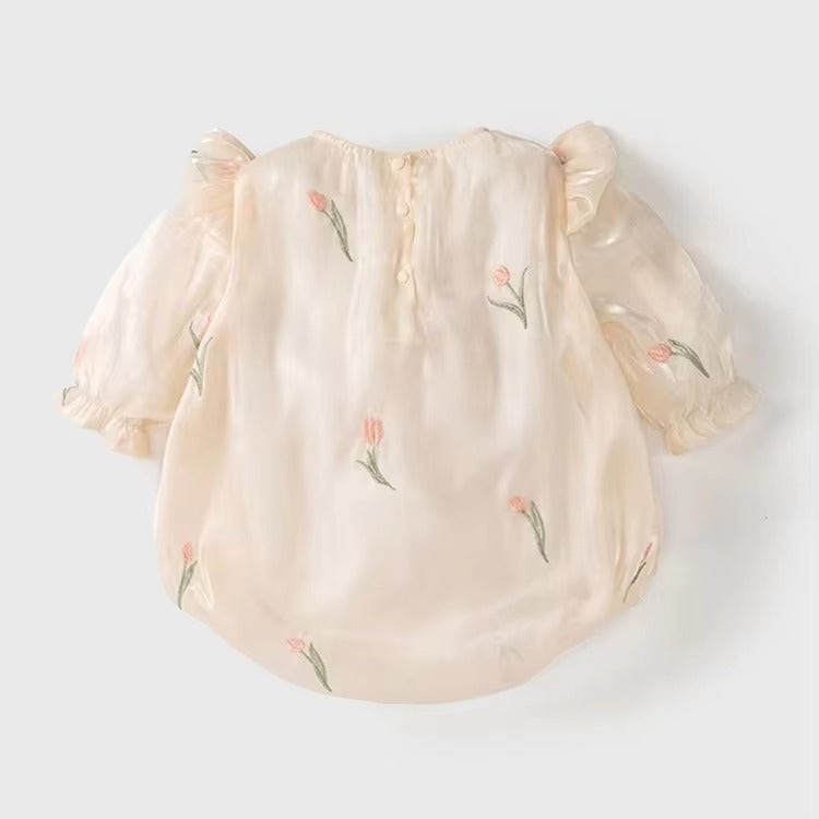 Blush Blossom Bow Romper