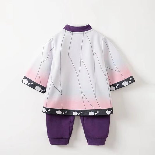 Mini Shinobu Kocho Butterfly Cape - Demon Slayer Inspired Romper