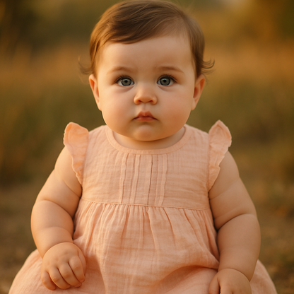 Peach Breeze – Summer Flutter Dress