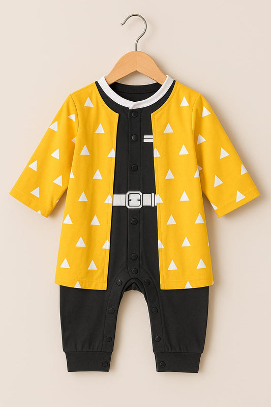 Zenitsu-Inspired Baby Romper