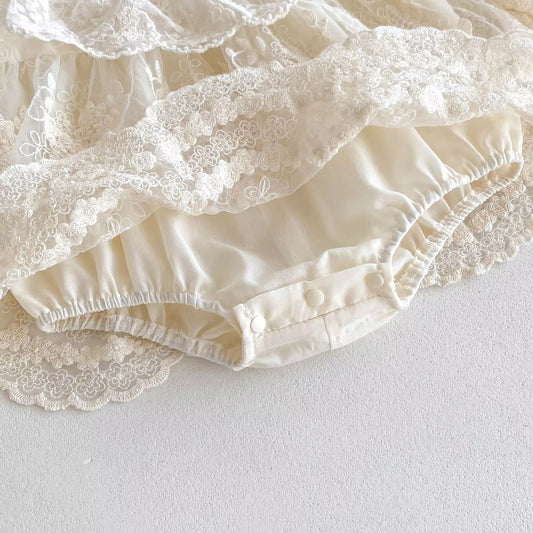 Little Pearl Princess Romper – Heirloom Edition