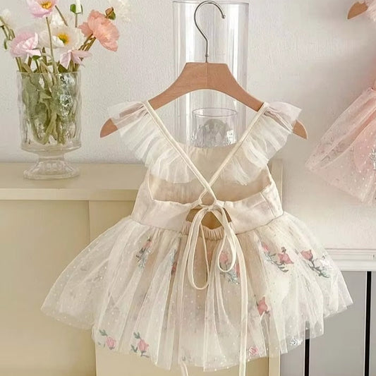 Floral Fairy Garden Romper Dress
