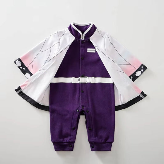 Mini Shinobu Kocho Butterfly Cape - Demon Slayer Inspired Romper