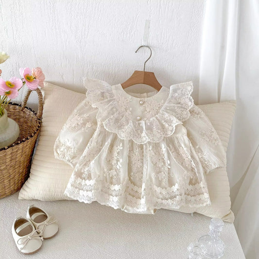 Little Pearl Princess Romper – Heirloom Edition